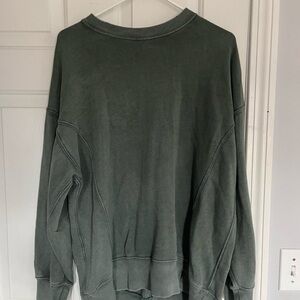 Women’s Green aerie oversized crewneck